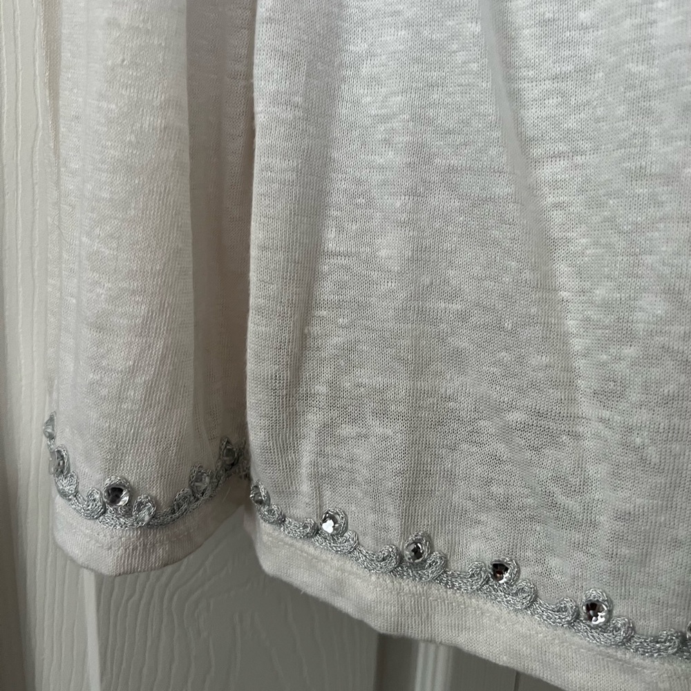 🌷INC International Concepts Beachy Sparkly Beaded Tunic - Picture 4 of 8